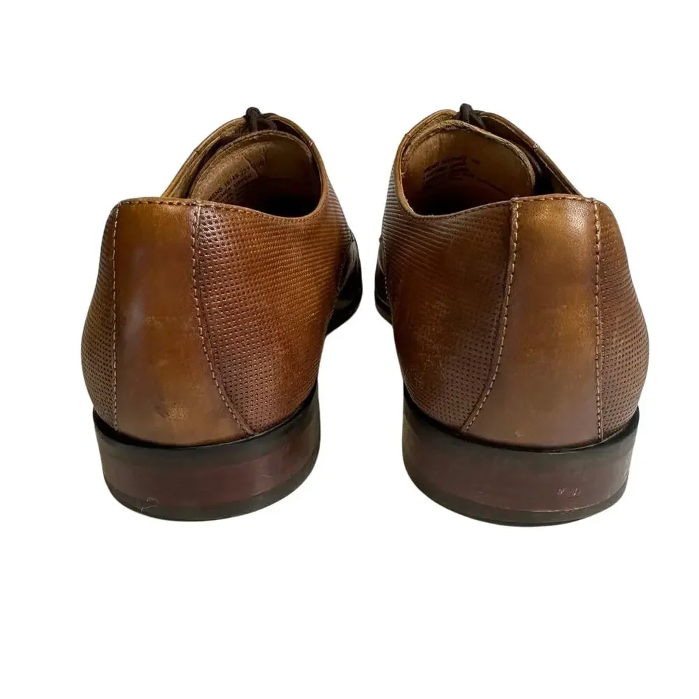 Florsheim Men’s Leather Cognac Brown Lace Up Cap Toe‎ Oxford Size 10D